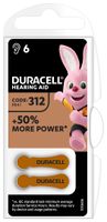 Duracell Batterijen Gehoorapparaat DA312 N6 - 1,45 V Zinc Air - PR41 - 6 stuks - thumbnail