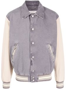 Golden Goose veste bomber à logo imprimé - Gris