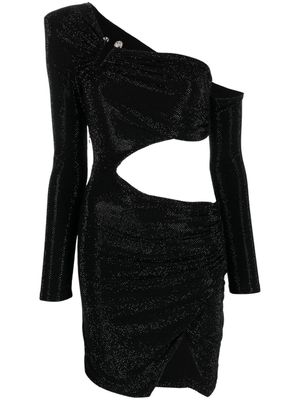 Philipp Plein robe strassée à découpes - Noir