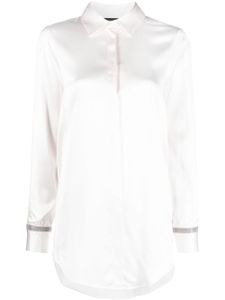 Fabiana Filippi chemise satinée à manches longues - Blanc