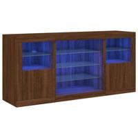 vidaXL Dressoir met LED-verlichting 142,5x37x67 cm bruin eikenkleur - thumbnail