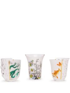 Seletti lot de trois verres Hybrid Aglaura - Tons neutres