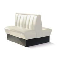 Classic Retro Diner Bank Bel Air HW120 DB Gebroken Wit