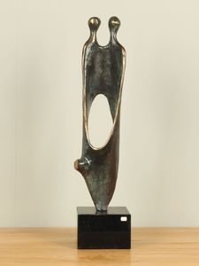 Relatie bronzen beeld, 49 cm