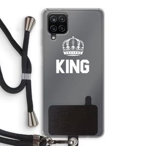 King zwart: Samsung Galaxy A12 Transparant Hoesje met koord