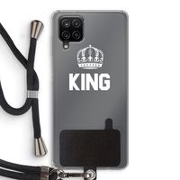 King zwart: Samsung Galaxy A12 Transparant Hoesje met koord