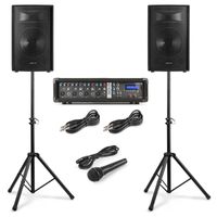Vonyx VX210 Complete geluidsinstallatie voor zang - 2x 10 inch - thumbnail