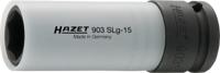 HAZET Krachtdopsleutel 903SLG-15 · 1/2 inch (12,5 mm) vierkant hol · Buiten-zeskant-tractieprofiel · SW 15 mm
