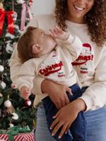 Kerst sweater baby familie capsule vanille