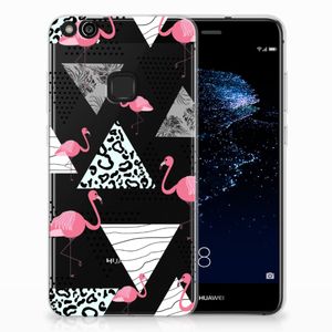 Huawei P10 Lite TPU Hoesje Flamingo Triangle