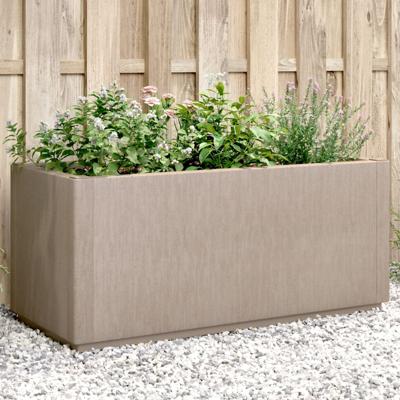 VidaXL Plantenbak 80x36x35 cm polypropeen lichtbruin
