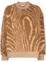 Stella McCartney pull à motif graphique - Marron