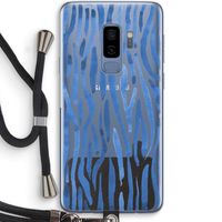 Blauwe nerven: Samsung Galaxy S9 Plus Transparant Hoesje met koord Blauwe nerven: Samsung Galaxy S9 Plus Transparant Hoesje met koord