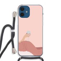 Wine: iPhone 12 Transparant Hoesje met koord