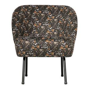 BePureHome Vogue Fauteuil - Fluweel Aquarel Flower Zwart