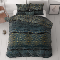 Dekbedovertrek Leopard Deco - Eenpersoons (140x200 Cm) - Wit Microvezel - - Sleeptime Classy - Dekbed-Discounter.nl