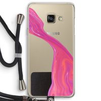 Paarse stroom: Samsung Galaxy A3 (2016) Transparant Hoesje met koord