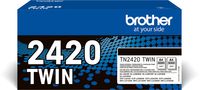Brother toner, 3.000 pagina&apos;s, OEM TN-2420TWIN, zwart, pak van 2 stuks
