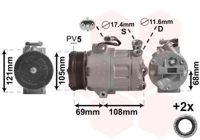 Airco Compressor 1.4 / 1.6 / 1.8 / 2.0 00+ 3700K316