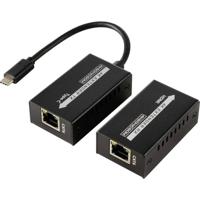 SpeaKa Professional SP-TPCE-500 HDMI-extender USB-C (DP Alt Mode) Via netwerkkabel RJ45 60 m