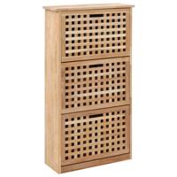 Schoenenkast 55x20x104 cm massief walnotenhout - thumbnail