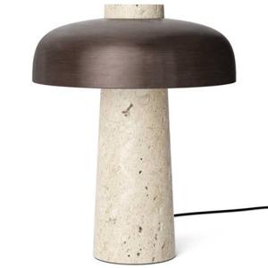 Audo Copenhagen Reverse tafellamp LED travertine|brons