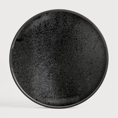 Ethnicraft Rond Dienblad 'Aged' 48cm, kleur Charcoal