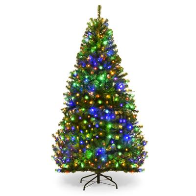 180 cm Kunstkerstboom met 11 Verlichtingsmodi Kerstboom Decoratieve Feestboom met LED-lichten voor Thuis Winkel Groen