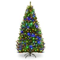 180 cm Kunstkerstboom met 11 Verlichtingsmodi Kerstboom Decoratieve Feestboom met LED-lichten voor Thuis Winkel Groen