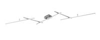 Trio PlafonnièreArvin 4-stripe RVS - 628410507