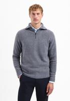 No- Excess Pullover Wing Collar Half Zip Soft Woolblend 29210 Trui 137 Washed Blue