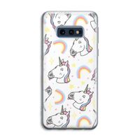 Rainbow Unicorn: Samsung Galaxy S10e Transparant Hoesje