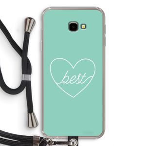 Best heart pastel: Samsung Galaxy J4 Plus Transparant Hoesje met koord