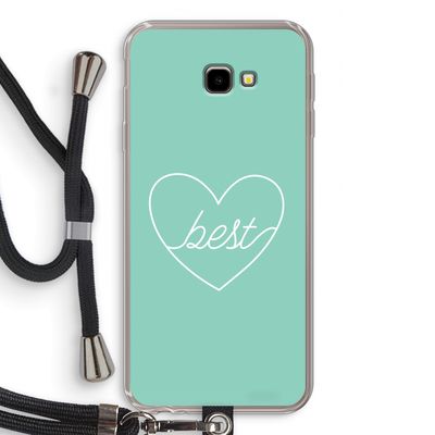 Best heart pastel: Samsung Galaxy J4 Plus Transparant Hoesje met koord