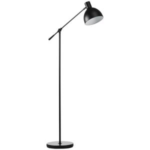 HOMCOM vloerlamp met industrieel design, in hoogte verstelbaar, vloerschakelaar; 30 m x 30 cm x 131 cm, zwart