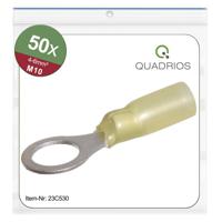 Quadrios 23C530 Ringkabelschoen Dwarsdoorsnede (max.): 6 mm² Gat diameter: 10.5 mm Deels geïsoleerd Geel 50 stuk(s)