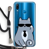 Cool cat: Huawei P20 Lite Transparant Hoesje met koord