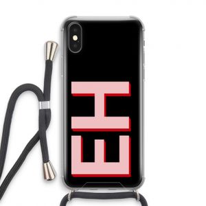 Monogram: iPhone X Transparant Hoesje met koord