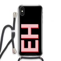 Monogram: iPhone X Transparant Hoesje met koord