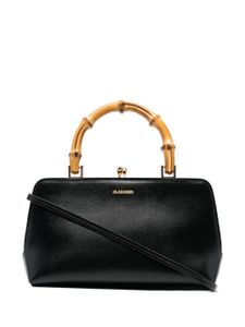 Jil Sander mini sac à main Goji à anse en bambou - Noir