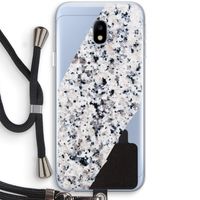 Gespikkelde marmer: Samsung Galaxy J3 (2017) Transparant Hoesje met koord