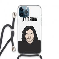Let It Snow: iPhone 13 Pro Max Transparant Hoesje met koord
