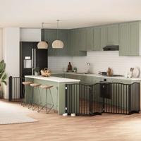 Hondenhek inklapbaar 6 panelen 480 cm populierenhout zwart