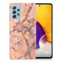 Samsung Galaxy A72 | TPU | Siliconen hoesje | Marmer Oranje
