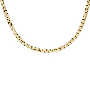 Fossil JF04504710 Ketting Stacked Up staal goudkleurig 2,8 mm 46-50 cm