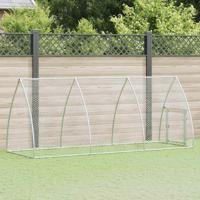 VidaXL Kippenhok 300x105x120 cm gegalvaniseerd staal zilverkleurig VidaXL Kippenhok 300x105x120 cm gegalvaniseerd staal zilverkleurig