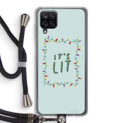 It's Lit: Samsung Galaxy A12 Transparant Hoesje met koord