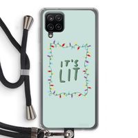 It's Lit: Samsung Galaxy A12 Transparant Hoesje met koord