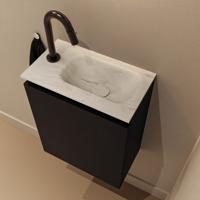 Toiletmeubel Mondiaz Ture Dlux | 40 cm | Meubelkleur Urban | Eden wastafel Opalo Rechts | 1 kraangat