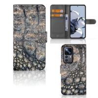 Xiaomi 12T | 12T Pro | Telefoonhoesje | Met pasjeshouder | Krokodillenprint